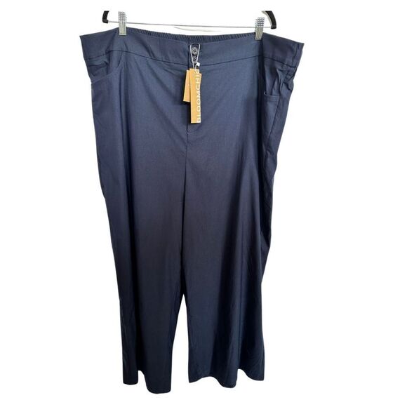 Bloomchic Wide Leg Cropped Pants Navy - Picture 2 of 7